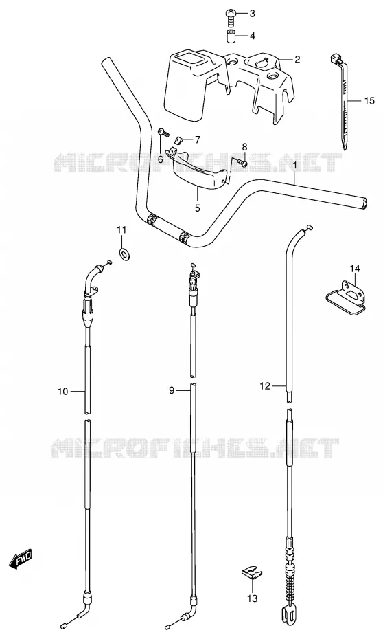 HANDLEBAR Suzuki QUAD 500 QUADMASTER 2000  LT-F500FY(E3/E28)