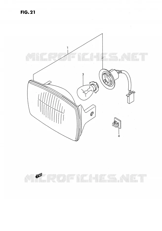 HEADLIGHT Suzuki QUAD 160 OZARK 1990  LT-F160L(P2)
