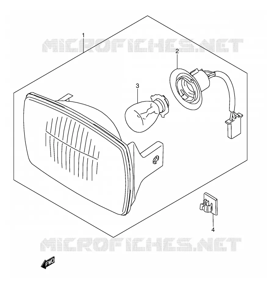 HEADLIGHT Suzuki QUAD 160 OZARK 2004  LT-F160K4(P24)