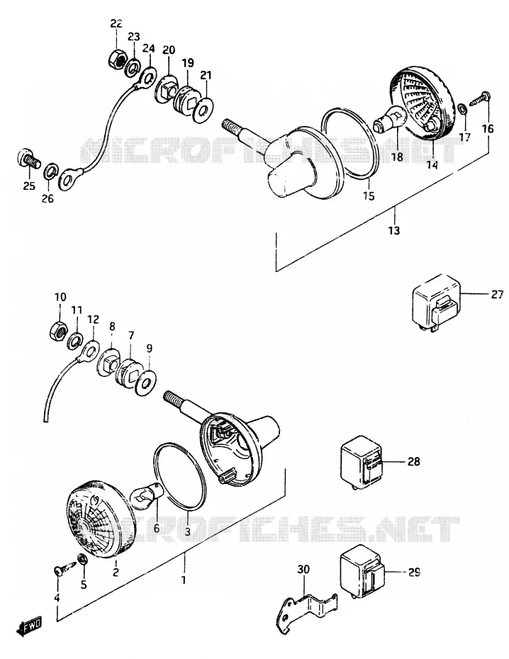 INDICATORS Suzuki MOTO 50 ZR 1999  ZR50SKX