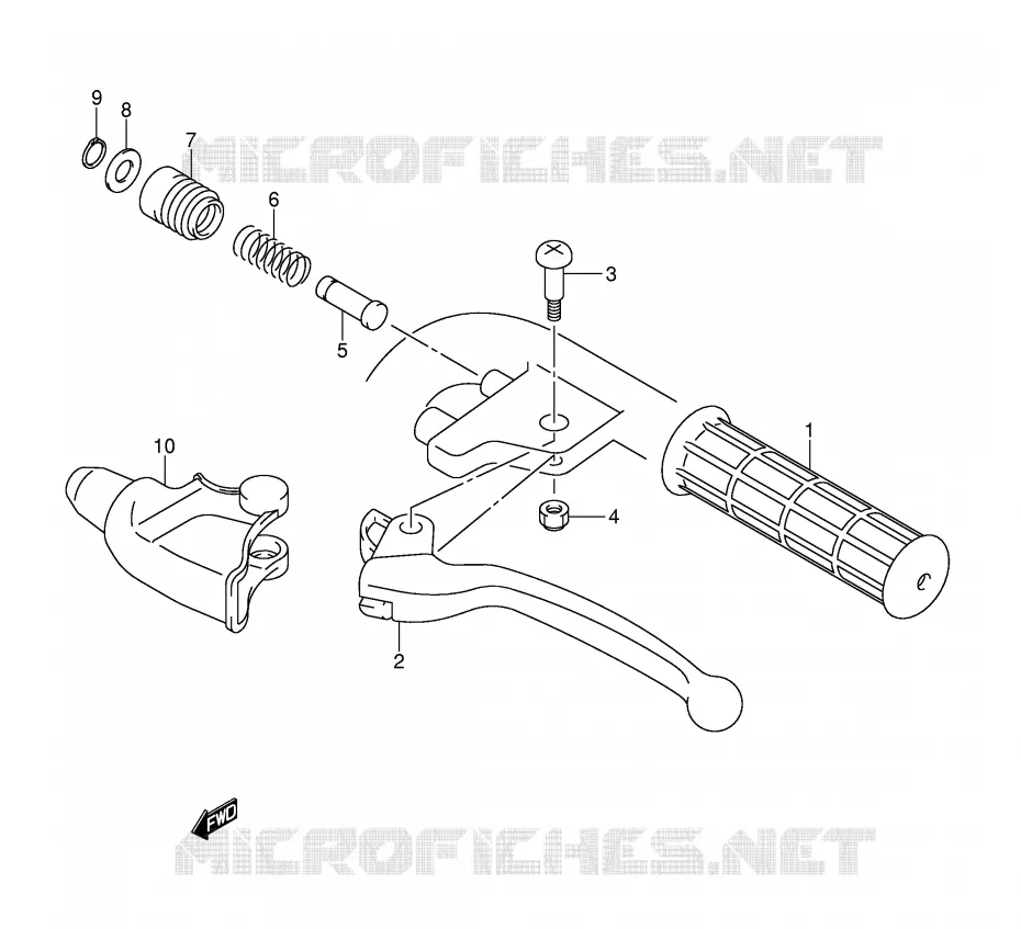 LH HANDLE LEVER Suzuki QUAD 50 MINIQUAD-SPORT 2002  LT-A50K2(P2)
