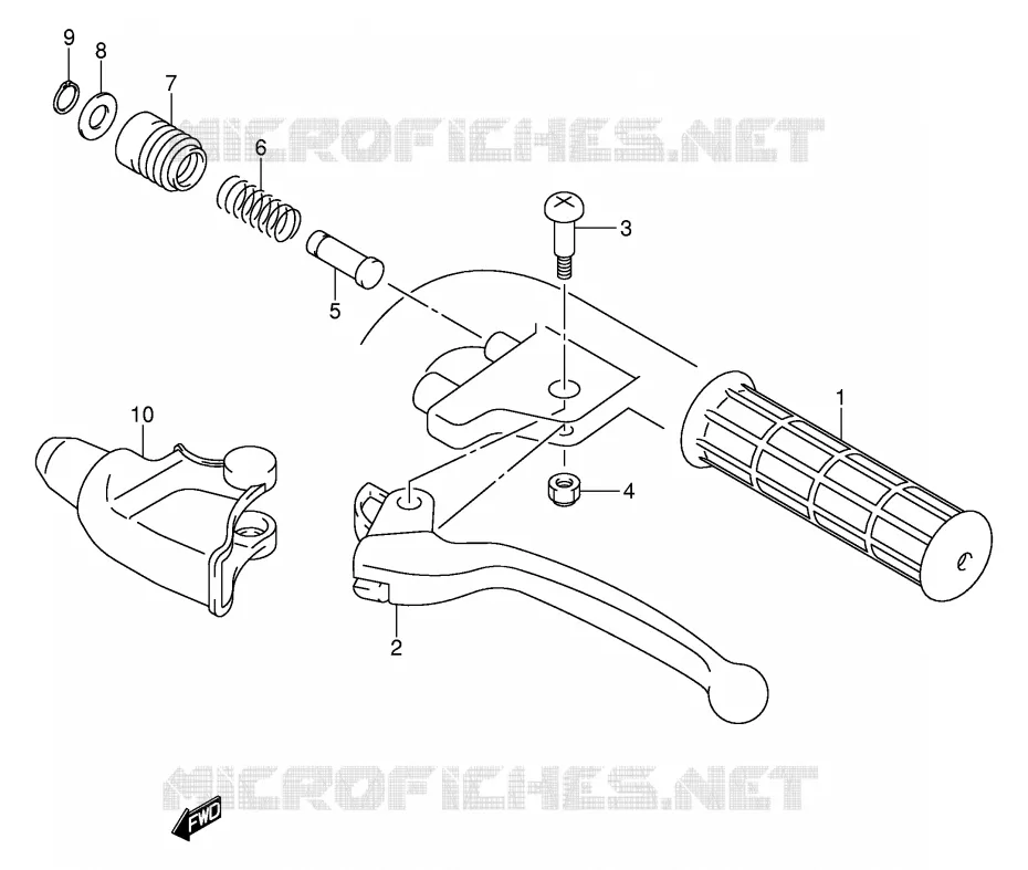 LH HANDLE LEVER Suzuki QUAD 50 MINIQUAD-SPORT 2003  LT-A50K3(P3/P28)
