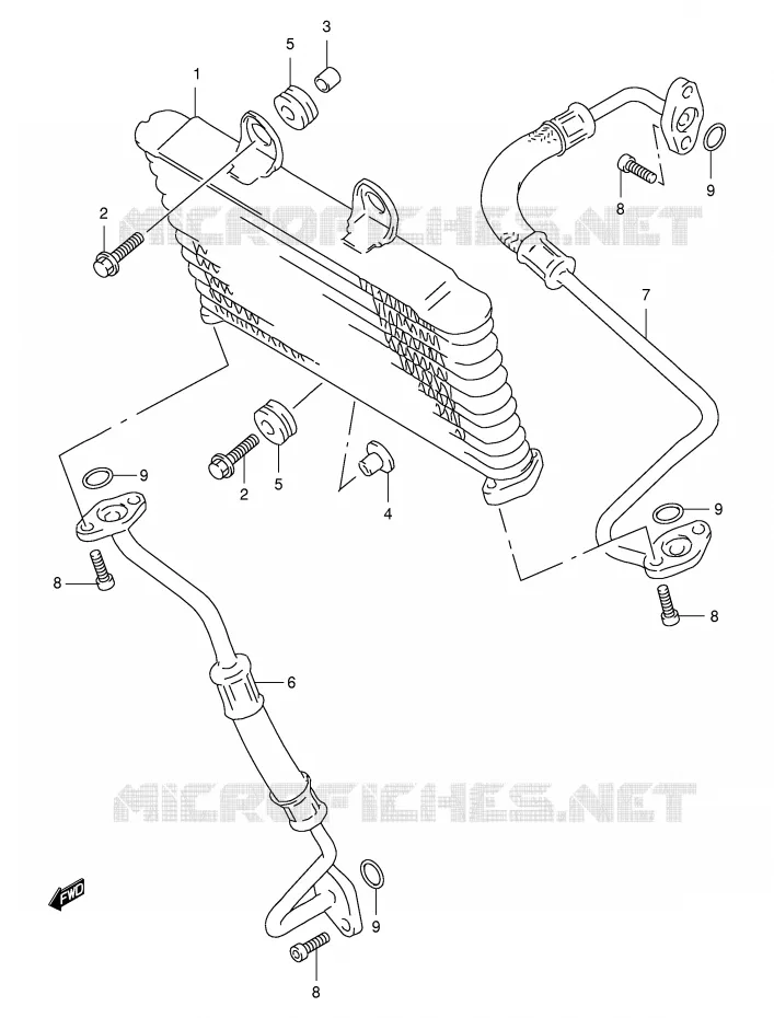 OIL COOLER Suzuki MOTO 650 FREEWIND 1997  XF650V(E2)