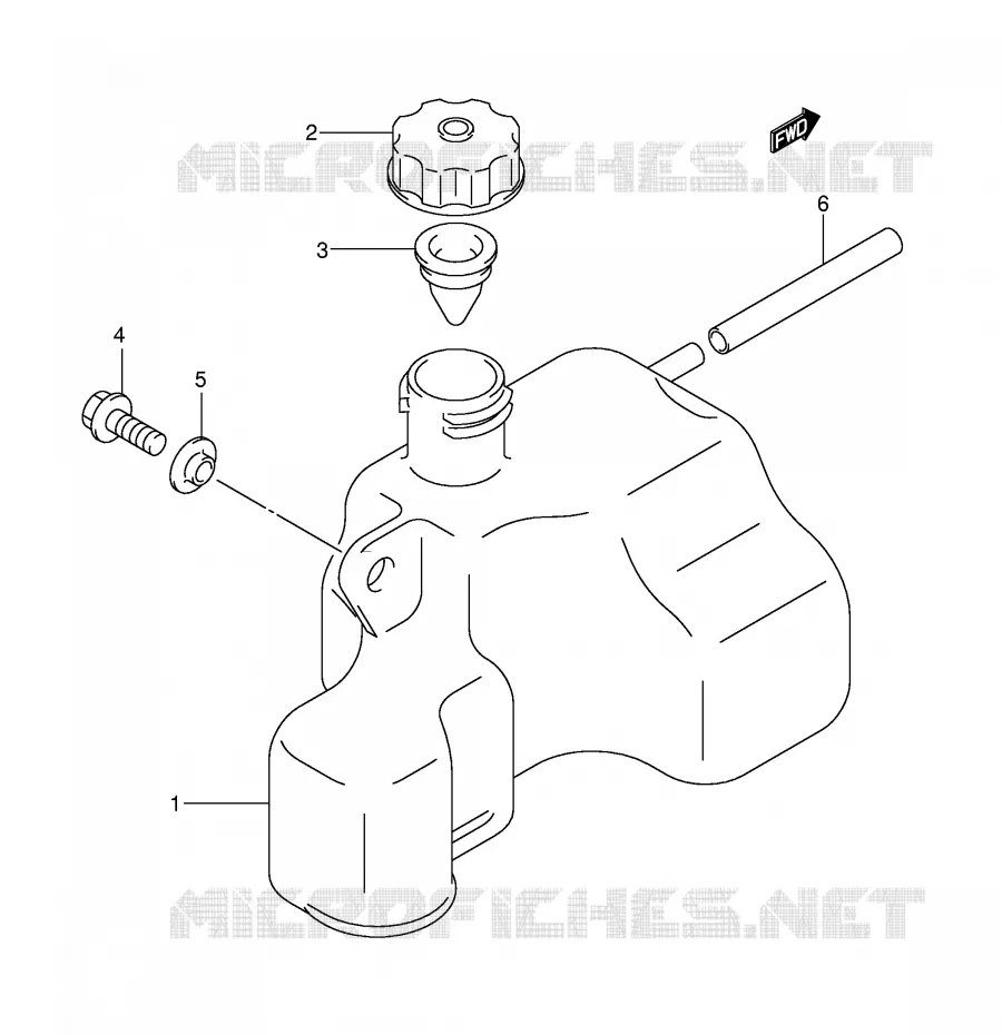 OIL TANK Suzuki QUAD 50 MINIQUAD-SPORT 2002  LT-A50K2(P2)