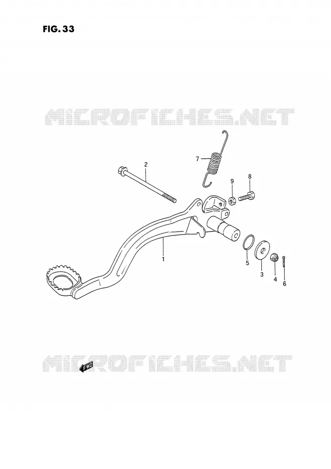 REAR BRAKE Suzuki QUAD 300 KINGQUAD 1993  LT-F4WDXP(E2)