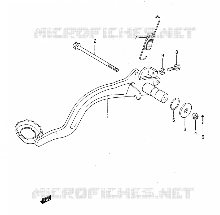 REAR BRAKE Suzuki QUAD 300 KINGQUAD 1993  LT-F4WDXP(E28)