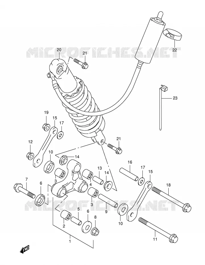 SHOCK ABSORBER LINKAGE Suzuki MOTO 650 FREEWIND 2000  XF650Y(E2)