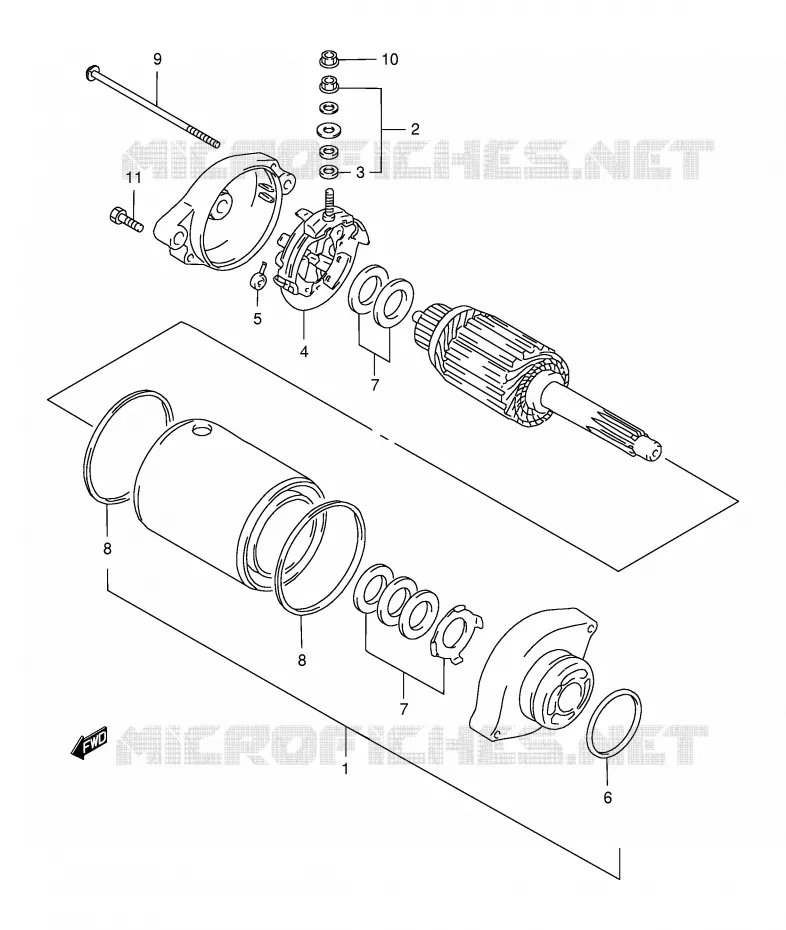 STARTER MOTOR Suzuki MOTO 650 FREEWIND 1998  XF650UW(E2)