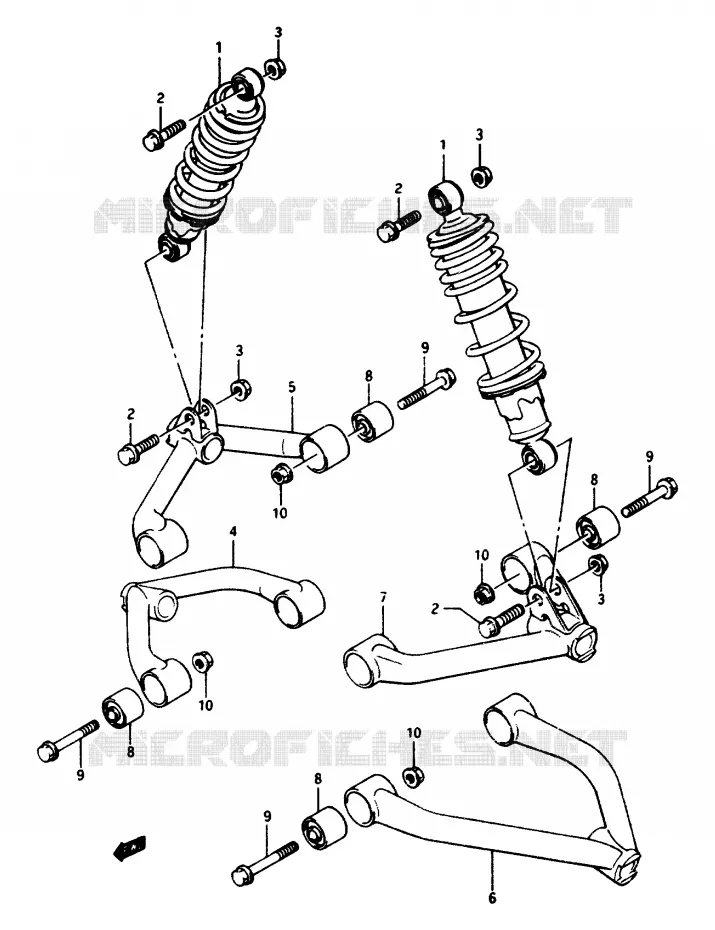 SUSPENSION ARM Suzuki QUAD 250 OZARK 1997  LT-F250V