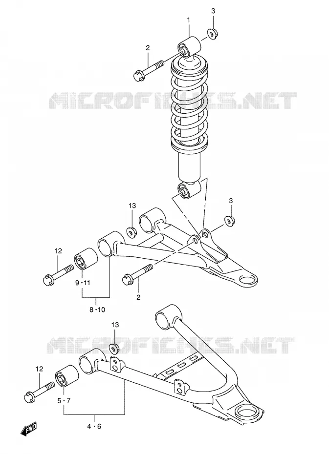 SUSPENSION ARM Suzuki QUAD 400 EIGER 2002  LT-A400FK2(E24)