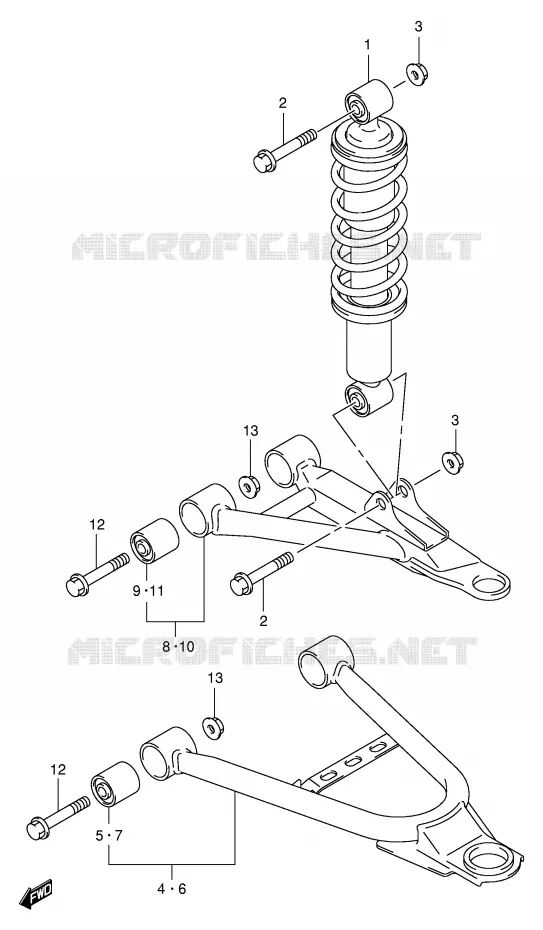 SUSPENSION ARM Suzuki QUAD 400 EIGER 2003  LT-F400K3(P24)