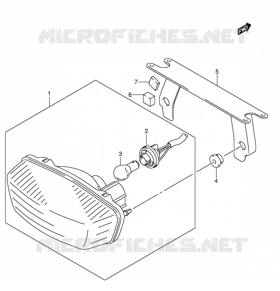 TAIL LIGHT (MODEL K3 E3,E33) Suzuki QUAD 400 QUADSPORT 2003  LT-Z400K3(E3/E28)