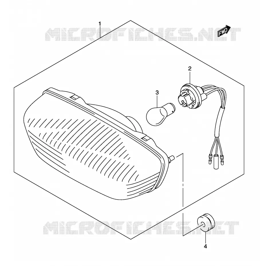 TAIL LIGHT Suzuki QUAD 400 EIGER 2002  LT-F400K2(E24)