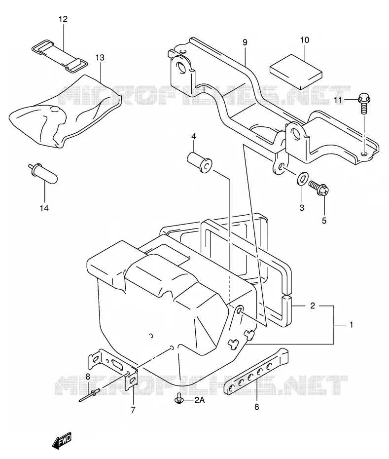 TOOL BOX Suzuki QUAD 400 EIGER 2003  LT-A400FK3(P3/P28)