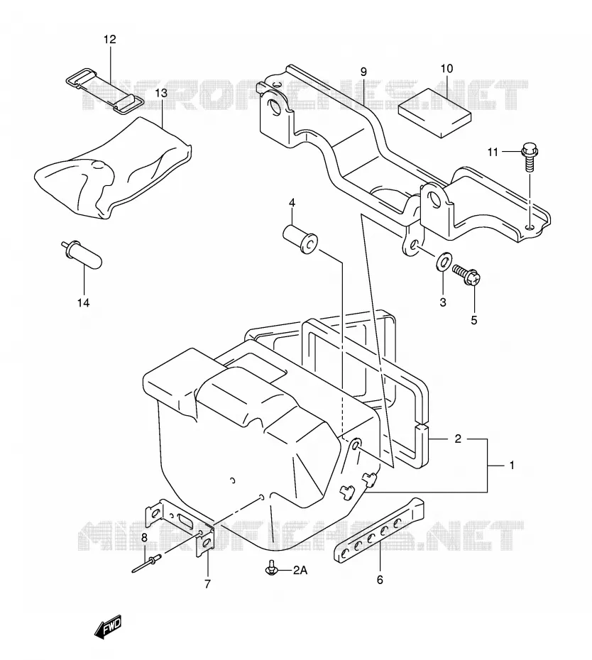 TOOL BOX Suzuki QUAD 400 EIGER 2005  LT-F400FK5(P3/P28)