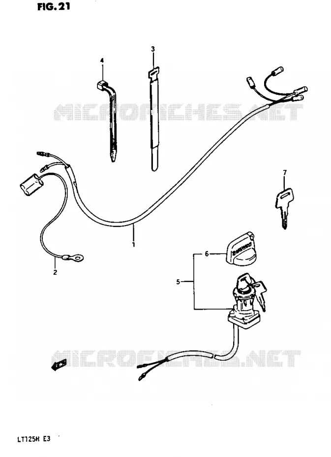 WIRING HARNESS Suzuki QUAD 125 QUADRUNNER 1987  LT125H(E3)