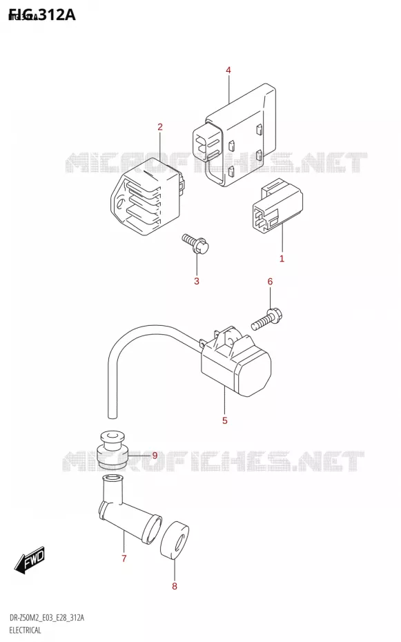 ELECTRICAL (E03) Suzuki MOTO 50 DR 2022  DR-Z50 2022 M2 (E28)
