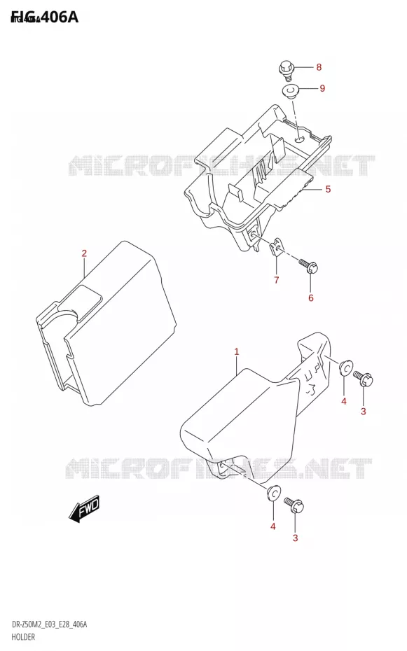 HOLDER Suzuki MOTO 50 DR 2022  DR-Z50 2022 M2 (E28)