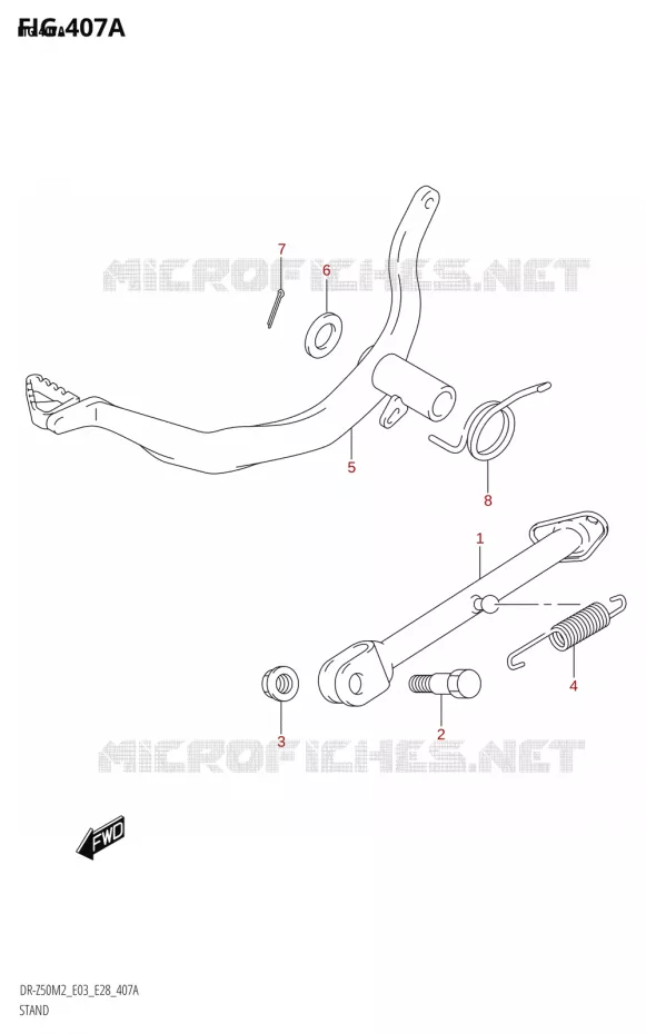 STAND Suzuki MOTO 50 DR 2022  DR-Z50 2022 M2 (E28)
