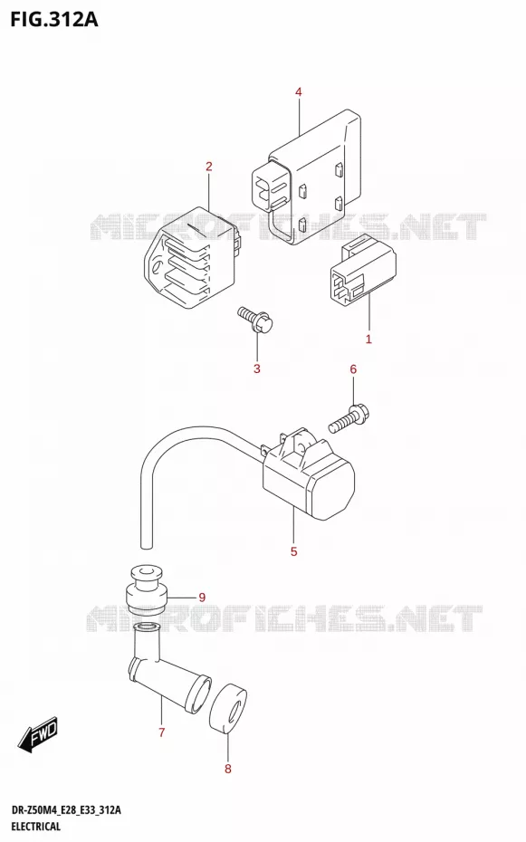 ELECTRICAL (E33) Suzuki MOTO 50 DR 2024  DR-Z50 2024 M4 (E28)