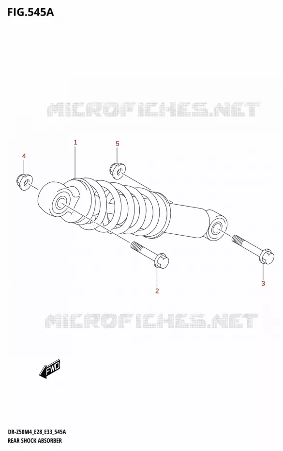 REAR SHOCK ABSORBER Suzuki MOTO 50 DR 2024  DR-Z50 2024 M4 (E28)