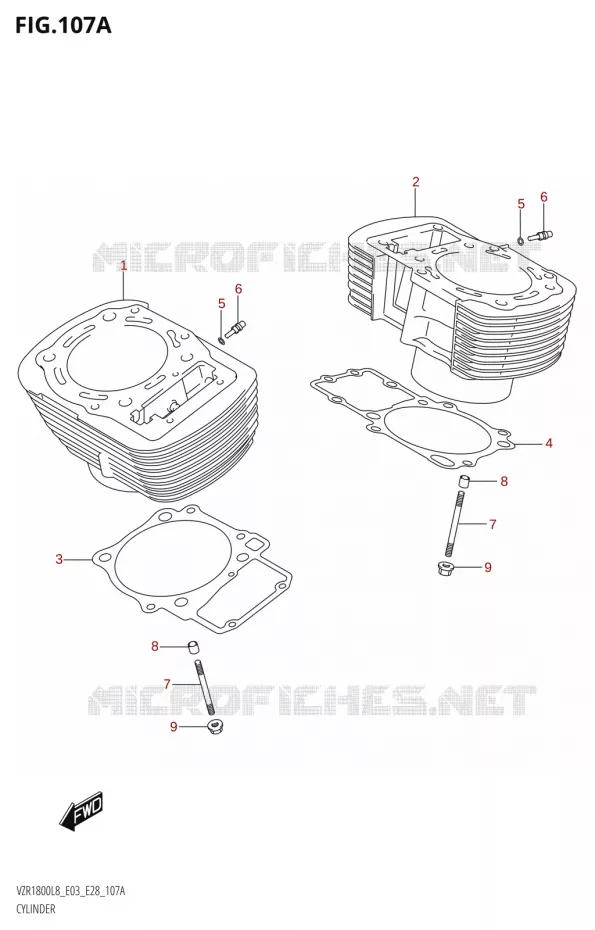 CYLINDER Suzuki MOTO 1800 BOULEVARD 2018  VZR1800 2018 L8 (E28)