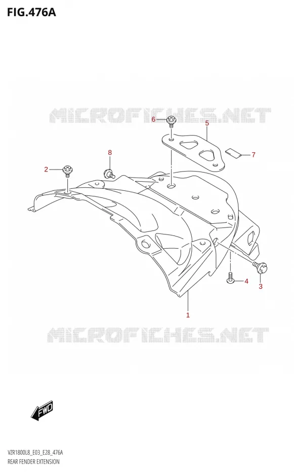 MUD FLAP Suzuki MOTO 1800 BOULEVARD 2018  VZR1800 2018 L8 (E28)