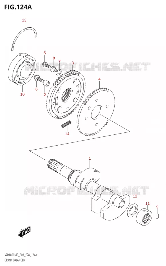 CRANK BALANCER Suzuki MOTO 1800 BOULEVARD 2020  VZR1800 M0 /​ VZR1800BZ M0 (E03,E28,E33)