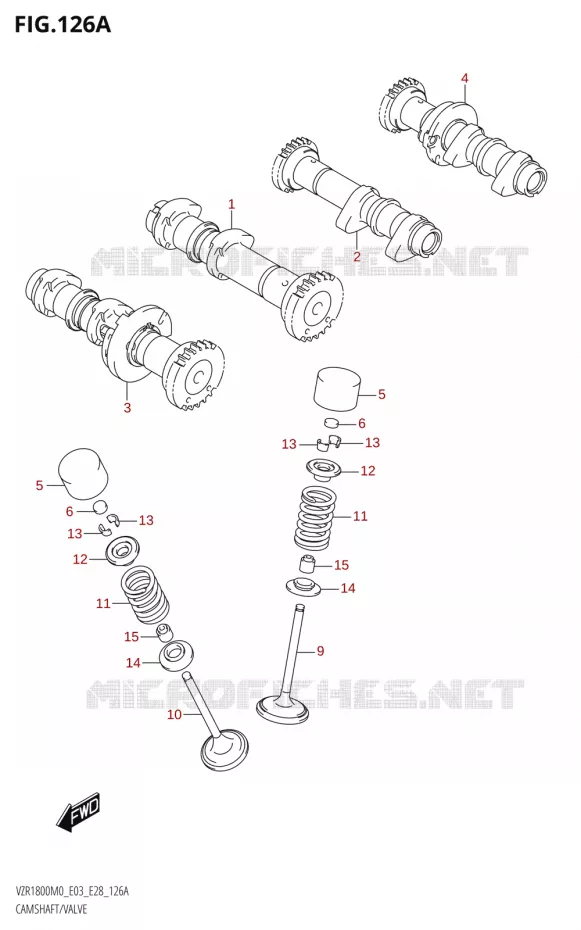 CAMSHAFT - VALVES Suzuki MOTO 1800 BOULEVARD 2020  VZR1800 M0 /​ VZR1800BZ M0 (E03,E28,E33)