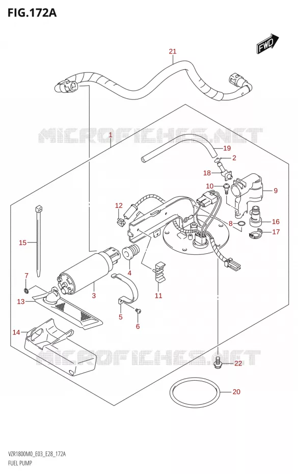 FUEL PUMP Suzuki MOTO 1800 BOULEVARD 2020  VZR1800 M0 /​ VZR1800BZ M0 (E03,E28,E33)