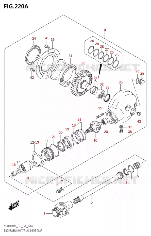 DRIVESHAFT Suzuki MOTO 1800 BOULEVARD 2020  VZR1800 M0 /​ VZR1800BZ M0 (E03,E28,E33)