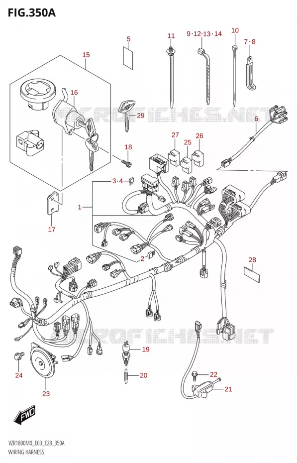 WIRING HARNESS (VZR1800BZ:E33) Suzuki MOTO 1800 BOULEVARD 2020  VZR1800 M0 /​ VZR1800BZ M0 (E03,E28,E33)