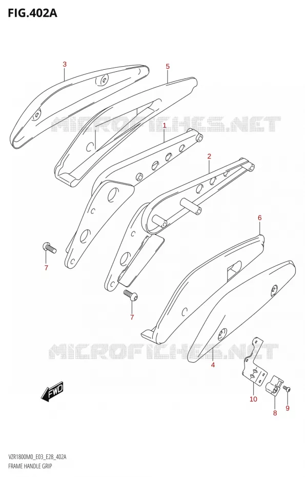FRAME HANDLE GRIP (VZR1800) Suzuki MOTO 1800 BOULEVARD 2020  VZR1800 M0 /​ VZR1800BZ M0 (E03,E28,E33)