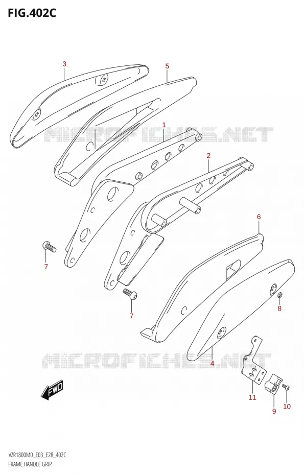 FRAME HANDLE GRIP (VZR1800BZ) Suzuki MOTO 1800 BOULEVARD 2020  VZR1800 M0 /​ VZR1800BZ M0 (E03,E28,E33)