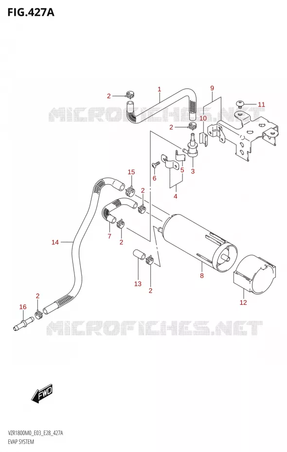 FUEL EVAP SYSTEM (E33) Suzuki MOTO 1800 BOULEVARD 2020  VZR1800 M0 /​ VZR1800BZ M0 (E03,E28,E33)