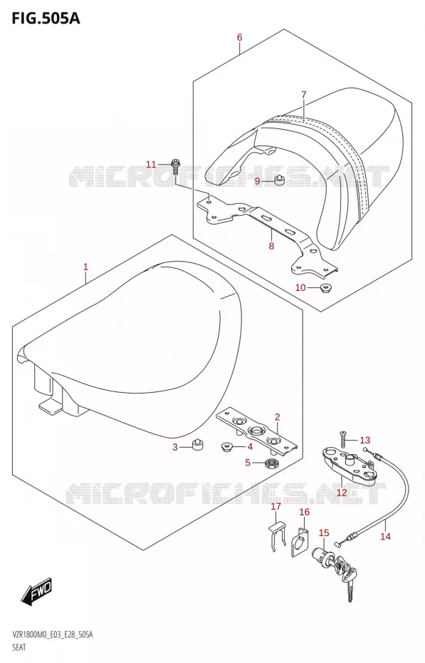 SEAT Suzuki MOTO 1800 BOULEVARD 2020  VZR1800 M0 /​ VZR1800BZ M0 (E03,E28,E33)