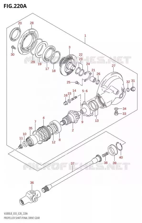 DRIVESHAFT Suzuki MOTO 800 BOULEVARD 2018  VL800 2018 L8 (E28)