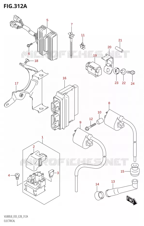 ELECTRICAL (VL800:L8:E03) Suzuki MOTO 800 BOULEVARD 2018  VL800 2018 L8 (E28)