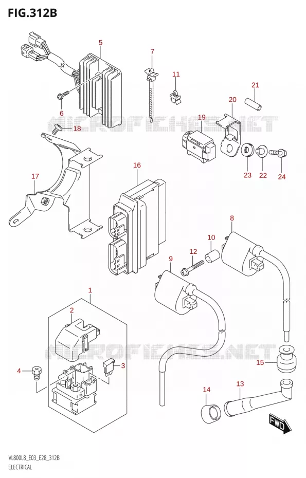 ELECTRICAL (VL800:L8:E28) Suzuki MOTO 800 BOULEVARD 2018  VL800 2018 L8 (E28)