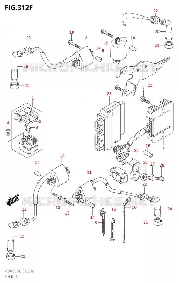 ELECTRICAL (VL800T:L8:E33) Suzuki MOTO 800 BOULEVARD 2018  VL800 2018 L8 (E28)