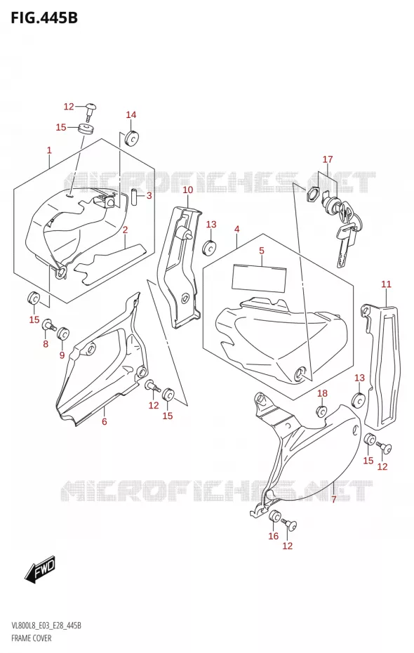 FAIRING (VL800:L8:E28) Suzuki MOTO 800 BOULEVARD 2018  VL800 2018 L8 (E28)