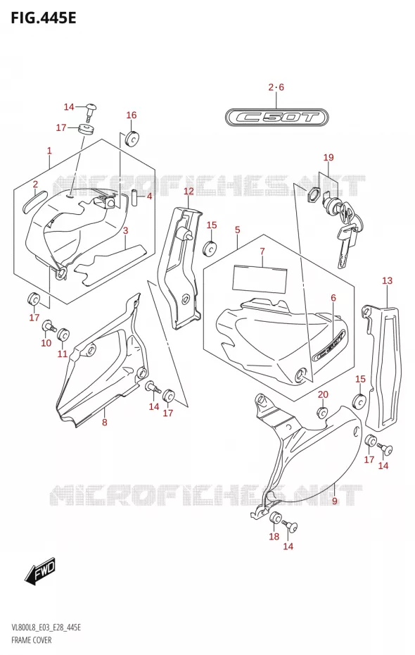 FAIRING (VL800T:L8:E28) Suzuki MOTO 800 BOULEVARD 2018  VL800 2018 L8 (E28)