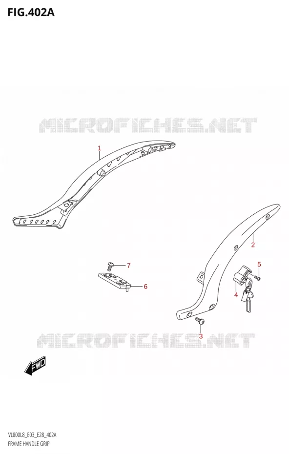 FRAME HANDLE GRIP Suzuki MOTO 800 BOULEVARD 2018  VL800 2018 L8 (E28)