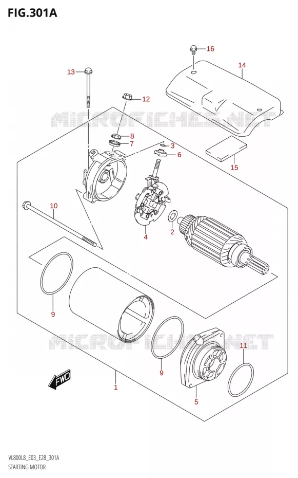 STARTER MOTOR Suzuki MOTO 800 BOULEVARD 2018  VL800 2018 L8 (E28)