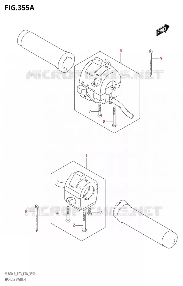 SWITCHES Suzuki MOTO 800 BOULEVARD 2018  VL800 2018 L8 (E28)