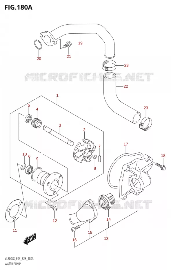 WATER PUMP Suzuki MOTO 800 BOULEVARD 2018  VL800 2018 L8 (E28)