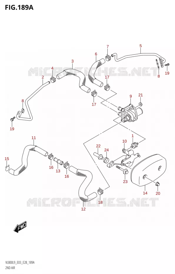 ANTI POLLUTION SYSTEM Suzuki MOTO 800 BOULEVARD 2019  VL800 2019 L9 (E28)