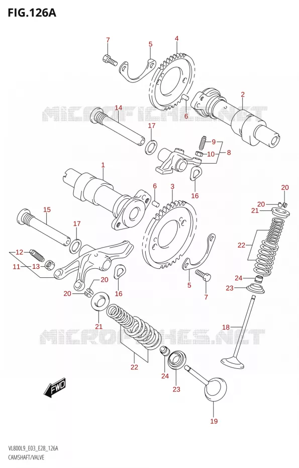 CAMSHAFT - VALVES Suzuki MOTO 800 BOULEVARD 2019  VL800 2019 L9 (E28)
