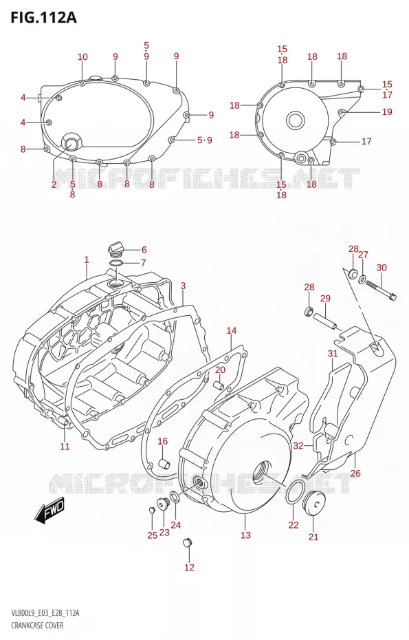 CRANKCASE COVER Suzuki MOTO 800 BOULEVARD 2019  VL800 2019 L9 (E28)
