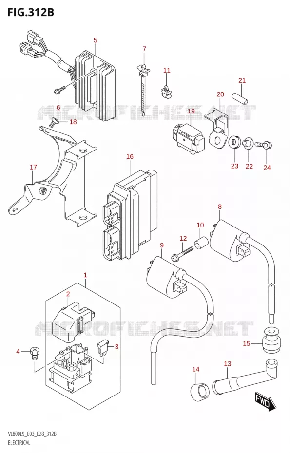 ELECTRICAL (VL800:L9:E28) Suzuki MOTO 800 BOULEVARD 2019  VL800 2019 L9 (E28)